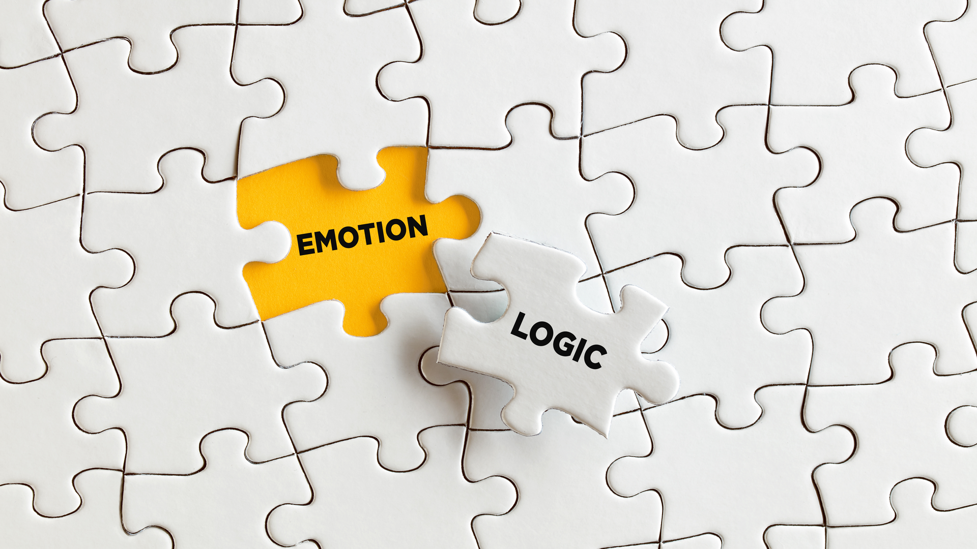 Puzzle piece logic covering emotion
