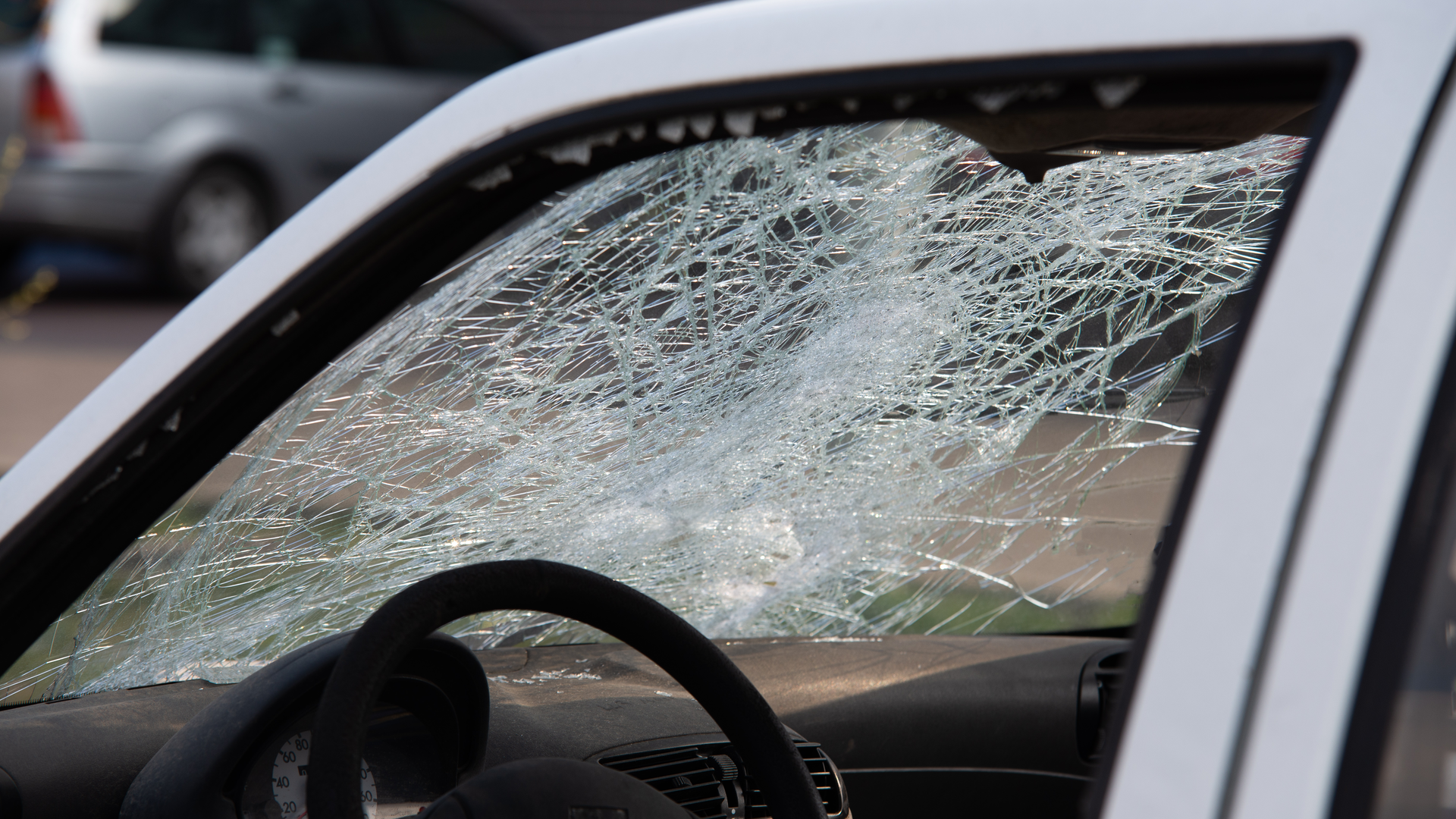 Broken windshield