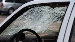 Broken windshield