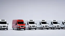 Fleet of delivery vans