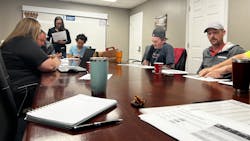 The roundtable meeting 'creates a safe place' to voice opinions, Roy says, and all decisions are made as a team. The roundtable meeting 'creates a safe place' to voice opinions, Roy says, and all decisions are made as a team.