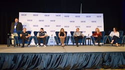 From left, Bud Center moderated a recent CIC discussion panel with Laura Lozano, Sam Ortega, Karina Badillo, Octavio Cavazos, Tiffany Silva, and Amber Alley. From left, Bud Center moderated a recent CIC discussion panel with Laura Lozano, Sam Ortega, Karina Badillo, Octavio Cavazos, Tiffany Silva, and Amber Alley.