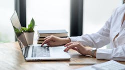Woman manager with laptop Woman manager with laptop