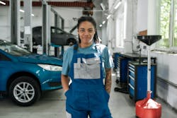 Young woman auto technician