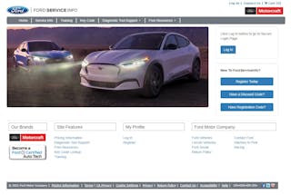 Ford service information website