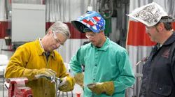 Figure 4 – I-CAR instructors work closely with technicians to they have the knowledge and skills to successful complete MIG braze joints.