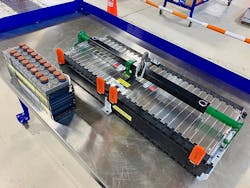 Figure 1 - 1998 Toyota RAV4 EV (left) and 2018 Chevrolet Bolt EV battery sections Figure 1 - 1998 Toyota RAV4 EV (left) and 2018 Chevrolet Bolt EV battery sections