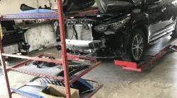 Berry's Collision in Williamsburg, Kentucky utilizing a parts cart.