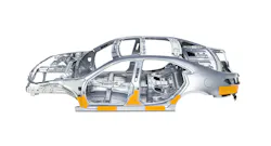 This diagram shows the vehicle locations where rigid foams are used. This diagram shows the vehicle locations where rigid foams are used.