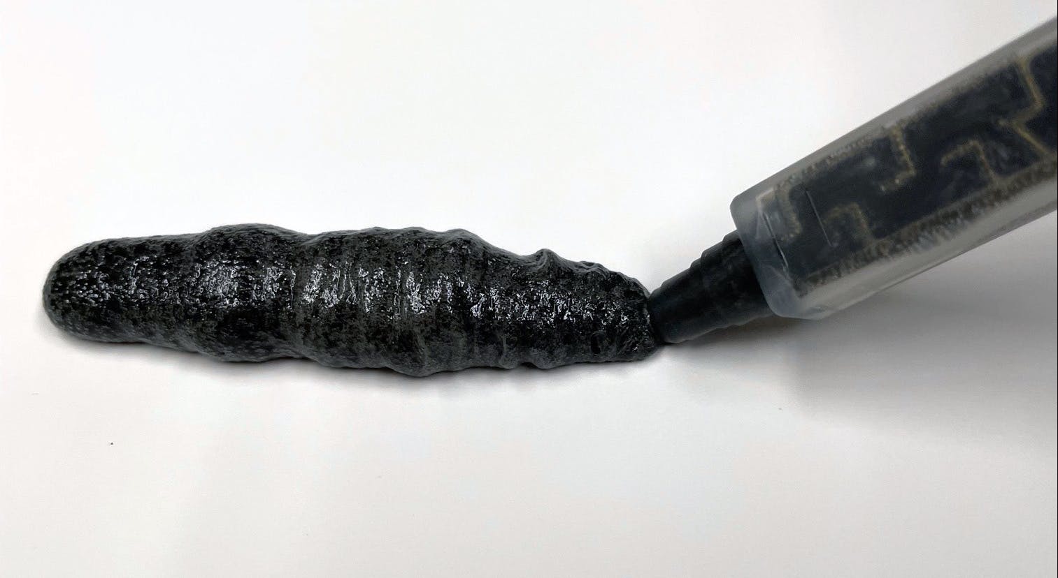 This photo shows an example of foaming as its dispensed from the tip.