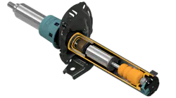 BWI Group's MagneRide uses magneto-rheological (MR) fluid-filled dampers and sophisticated control strategies to increase comfort and expand the performance limits of the vehicle.