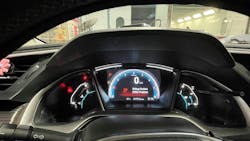 Figure 2- Upon initially starting the vehicle, this warning message showed in the instrument cluster display. Figure 2- Upon initially starting the vehicle, this warning message showed in the instrument cluster display.