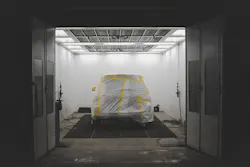 FIG6- Some electric vehicles are sensitive to curing booths, and manufacturer recommendations must be followed to prevent irreversible battery damage. FIG6- Some electric vehicles are sensitive to curing booths, and manufacturer recommendations must be followed to prevent irreversible battery damage.