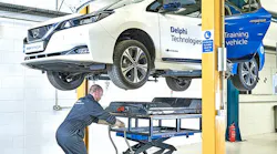 Before you begin repairing EVs, you will need some very specific equipment, including a high-voltage lift table.