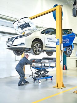 Before you begin repairing EVs, you will need some very specific equipment, including a high-voltage lift table. Before you begin repairing EVs, you will need some very specific equipment, including a high-voltage lift table.