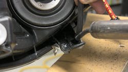 When welding, melt both the base material and the welding rod at the same time while applying a slight downward pressure on the rod to fuse the two materials together as you make your pass. When welding, melt both the base material and the welding rod at the same time while applying a slight downward pressure on the rod to fuse the two materials together as you make your pass.