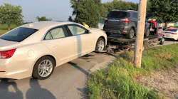 Fig. 1: Two vehicles were towed away (damage not visible in this photo), each total losses. But more importantly, there were no fatalities or serious injuries.