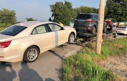 Fig. 1: Two vehicles were towed away (damage not visible in this photo), each total losses. But more importantly, there were no fatalities or serious injuries. Fig. 1: Two vehicles were towed away (damage not visible in this photo), each total losses. But more importantly, there were no fatalities or serious injuries.