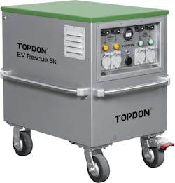 Topdon's EV Rescue is ideal for towing companies looking to charge electric vehicles dead on the side of the road or mobile technicians needing consistent voltage power supply. Topdon's EV Rescue is ideal for towing companies looking to charge electric vehicles dead on the side of the road or mobile technicians needing consistent voltage power supply.
