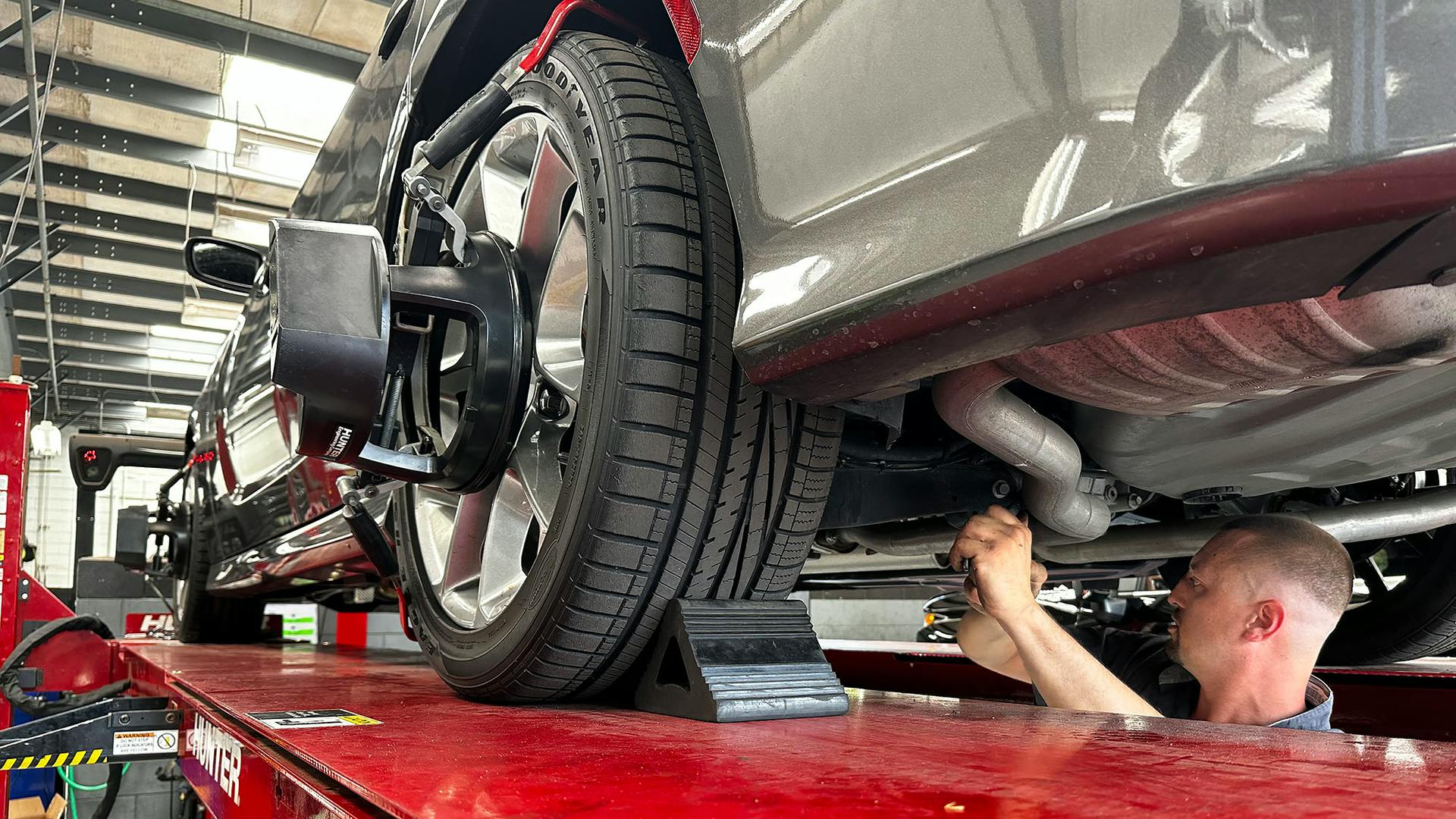 Brian Hamel sets targets, preps for x, y, and z calibration.