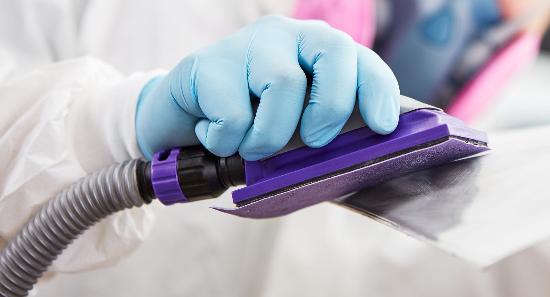 Block-sanding a panel