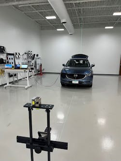 Laser measurement and positioning assure the most accurate calibration target placement. Laser measurement and positioning assure the most accurate calibration target placement.