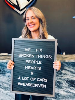 “Driven isn’t just a collision center. It’s a beautiful place with so much heart…it’s a place that aims to breathe life and love into everyone we come in contact with,” says Co-owner Alicia Allen. “Driven isn’t just a collision center. It’s a beautiful place with so much heart…it’s a place that aims to breathe life and love into everyone we come in contact with,” says Co-owner Alicia Allen.