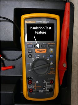 The insulation test is what makes the Fluke 1587 so valuable in testing high voltage electrical components.