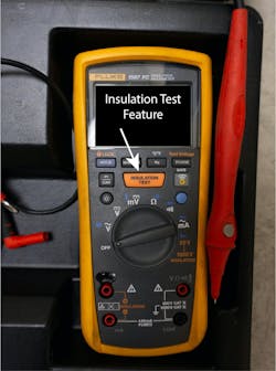 The insulation test is what makes the Fluke 1587 so valuable in testing high voltage electrical components. The insulation test is what makes the Fluke 1587 so valuable in testing high voltage electrical components.