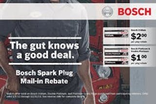 Bosch s 2013 Mail In Rebate Program For OE Fine Wire Line of Spark