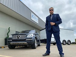 James Wilson, principal owner of ICS Collision Center, recently added a pickup and delivery service using an enclosed trailer for discerning customers. James Wilson, principal owner of ICS Collision Center, recently added a pickup and delivery service using an enclosed trailer for discerning customers.