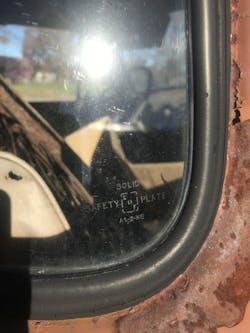 Hursong's 1951 Chevrolet plate glass Hursong's 1951 Chevrolet plate glass