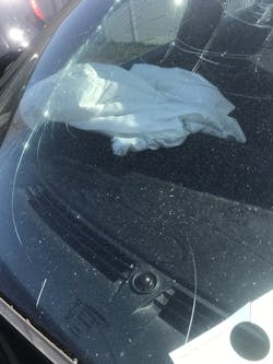 A laminated windshield A laminated windshield