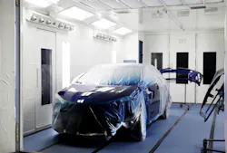 GFS’ top-of-the-line paint booth comes with the company’s AdvanceCure Accelerated Airflow System, which reduces the amount of time needed to dry waterborne or solvent-based basecoats.