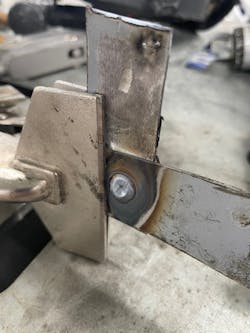 This plug weld meets the visual criteria prior to the destructive test. This plug weld meets the visual criteria prior to the destructive test.