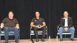 From l., Jimmy Spears, of Tractable; Niel Speetjens, of I-CAR; and Frank Terlep, of Auto Techcelerators, speak at the PBES Conference May 18. From l., Jimmy Spears, of Tractable; Niel Speetjens, of I-CAR; and Frank Terlep, of Auto Techcelerators, speak at the PBES Conference May 18.