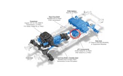 The Jeep Wrangler 4XE (PHEV) OBC (On Board Charger) is integrated into the DC-DC converter. That is where it gets its unique name “Integrated Dual Charging Module”(IDCM). According to Stellantis, it “combines a battery charger and a DC/DC converter in a single unit that is more compact than two separate components, and a next-generation Power Inverter Module (PIM) that is reduced in size. These components are housed and protected from damage in a steel structure mounted below the battery” pack. The Jeep Wrangler 4XE (PHEV) OBC (On Board Charger) is integrated into the DC-DC converter. That is where it gets its unique name “Integrated Dual Charging Module”(IDCM). According to Stellantis, it “combines a battery charger and a DC/DC converter in a single unit that is more compact than two separate components, and a next-generation Power Inverter Module (PIM) that is reduced in size. These components are housed and protected from damage in a steel structure mounted below the battery” pack.