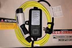 LEDs on this level 1 charge cable will light up to indicate the various conditions of the charge cable and / or vehicle. i.e., Power, Charging, Ground Fault, etc. This one is supplied to BMW by Aptiv (formerly Delphi). Some lesser-quality charge cables can continue to work even if there’s a problem with the safety or integrity the AC source wiring (i.e., an open earth ground) LEDs on this level 1 charge cable will light up to indicate the various conditions of the charge cable and / or vehicle. i.e., Power, Charging, Ground Fault, etc. This one is supplied to BMW by Aptiv (formerly Delphi). Some lesser-quality charge cables can continue to work even if there’s a problem with the safety or integrity the AC source wiring (i.e., an open earth ground)