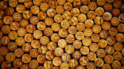 A floor full of U.S. pennies