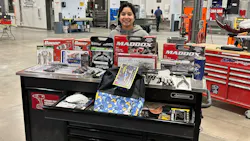 2023 STARS recipient MaryAnn Buell, of Idaho Falls, Idaho, stands behind her awarded tool kit. 2023 STARS recipient MaryAnn Buell, of Idaho Falls, Idaho, stands behind her awarded tool kit.