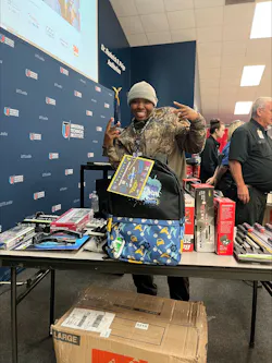 2023 STARS recipient Mariah Sherman, of Houston, Texas, stands behind her awarded tool kit. 2023 STARS recipient Mariah Sherman, of Houston, Texas, stands behind her awarded tool kit.