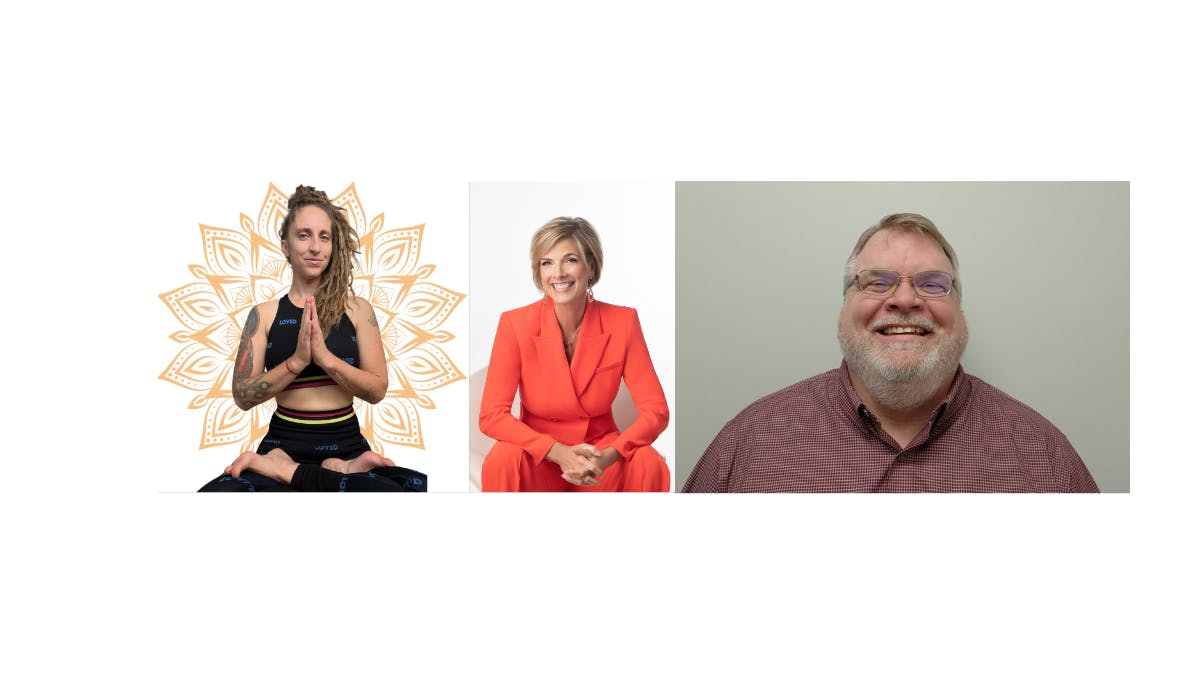 From left to right: Dharma Shakti, Debbie Peterson, and Mitch Becker