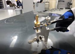 A repair line helpful to the technician could be something such as “Prepare panel surface” followed by a line note of “Grind panel surface with 80 grit disc to prepare area for weld key attachment.” A repair line helpful to the technician could be something such as “Prepare panel surface” followed by a line note of “Grind panel surface with 80 grit disc to prepare area for weld key attachment.”