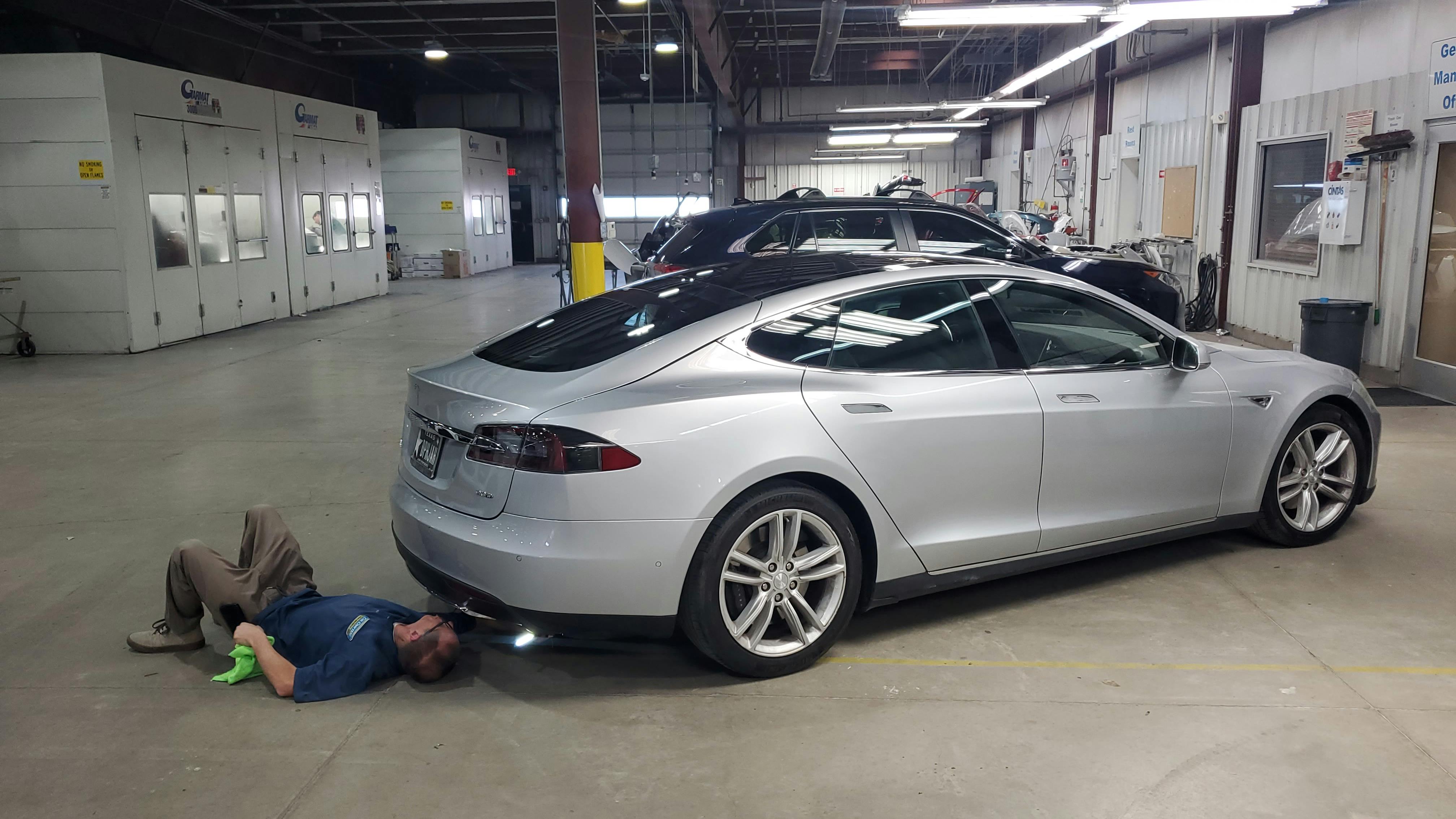 Jeff Herrera, Quality Control, performs a predelivery check on a car at Car Crafters&rsquo; Montano Rd. location in Albuquerque, New Mexico.