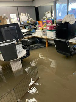 Southland Auto Body office under flood