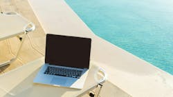 Laptop by the Pool