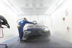 Collision Correction Painter in Booth Collision Correction Painter in Booth