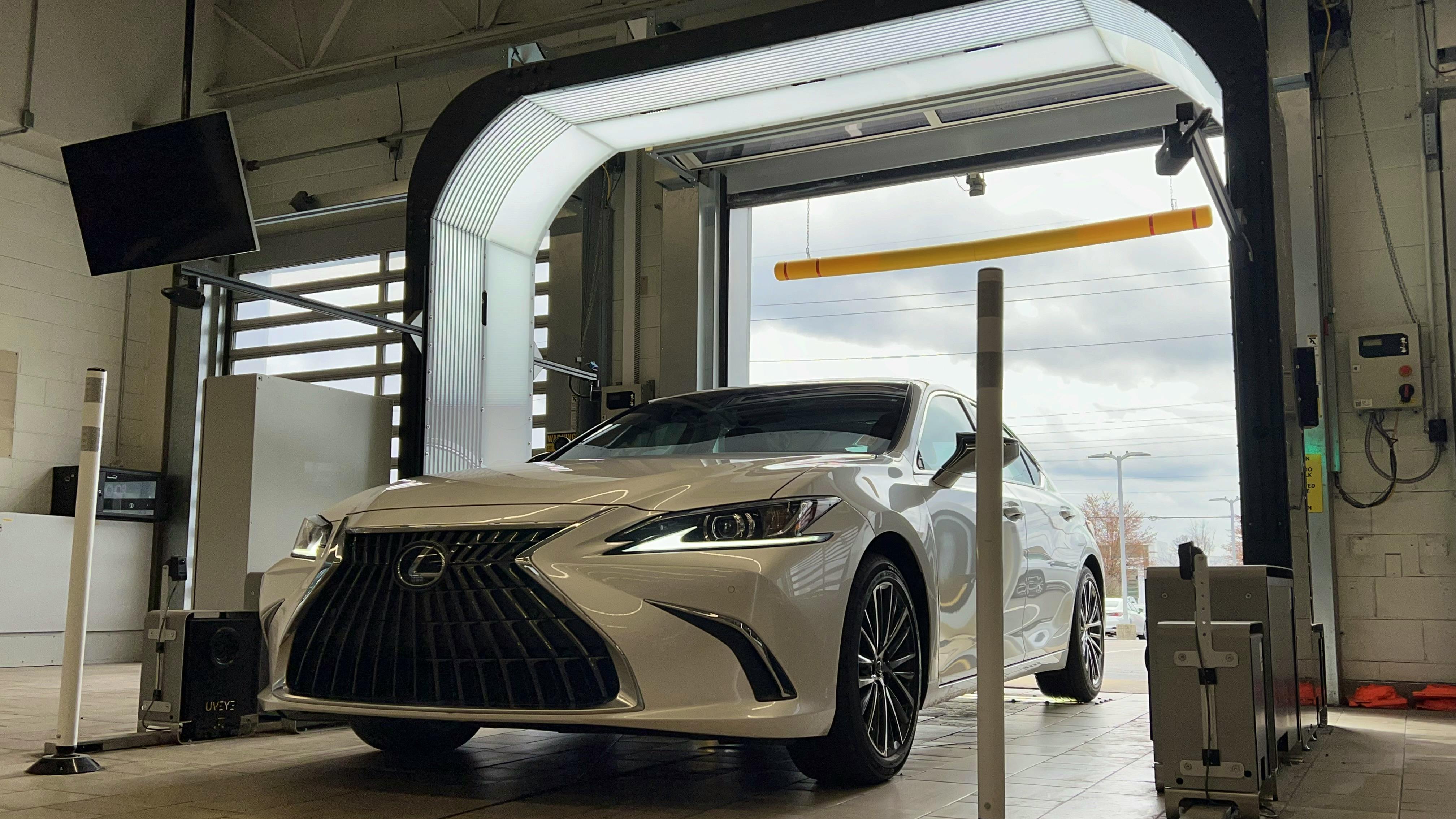 At Tom Wood Lexus, a car is scanned as it's brought into the shop.