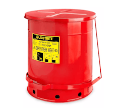 Oily shop rags should be disposed of in an oily waste can to prevent spontaneous combustion. Oily shop rags should be disposed of in an oily waste can to prevent spontaneous combustion.