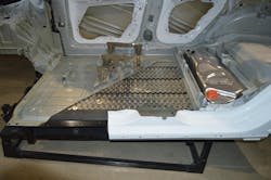 This cutaway of a Tesla battery, part of an exhibit at the Petersen Automotive Museum in Los Angeles, shows the array of cells that make up the battery. This cutaway of a Tesla battery, part of an exhibit at the Petersen Automotive Museum in Los Angeles, shows the array of cells that make up the battery.